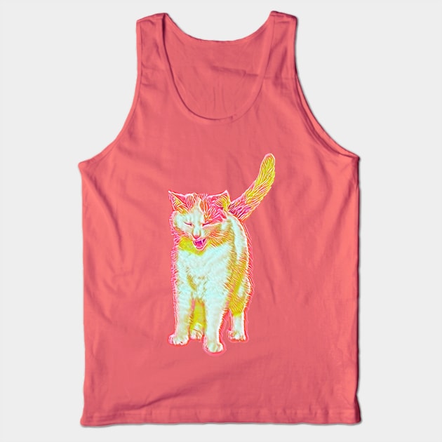 Needy Cat Tank Top by petrasart